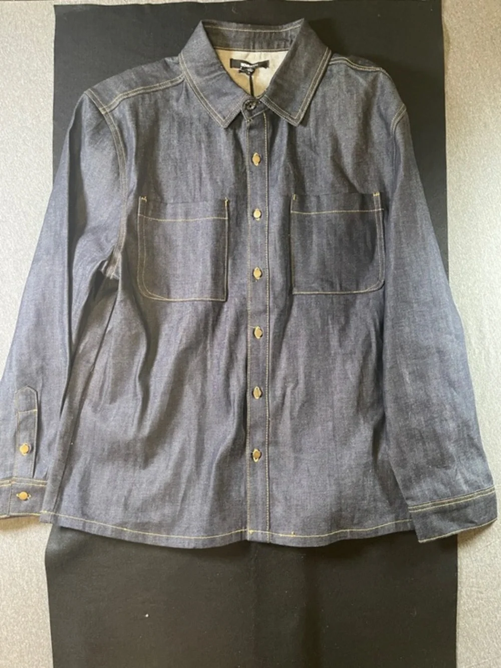 Fashion Nova Dark Blue Denim Jacket men’s XXL